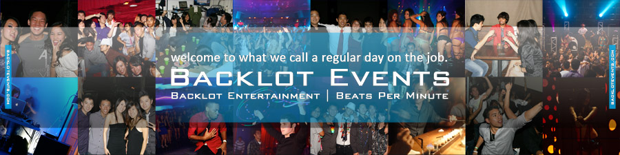 Welcome to the What We Call A Regular Day on the Job - Backlot Events